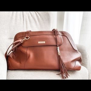 Beautiful Ann Marie Weekender from Lily Jade in Brandy color